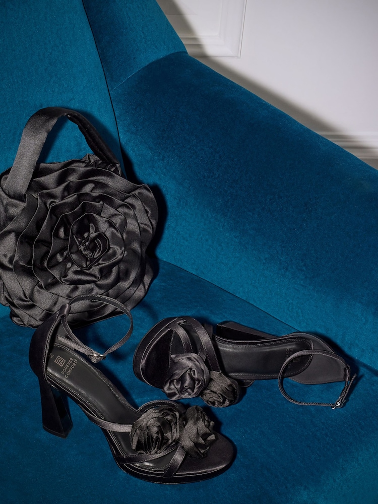 Black Forever Comfort® Corsage Platform Heels - Image 2 of 5