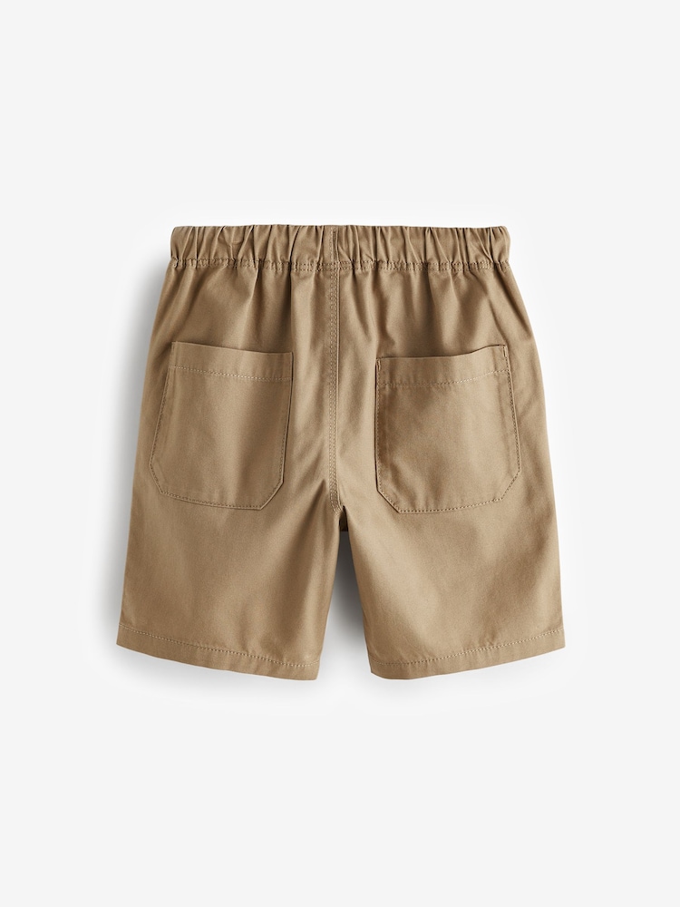 Navy Blue/Tan Brown/Khaki Green 3 Pack Pull-On Shorts (3-16yrs) - Image 3 of 5