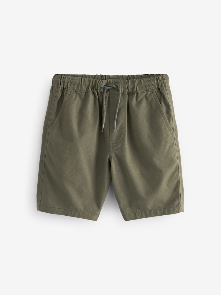 Navy Blue/Tan Brown/Khaki Green 3 Pack Pull-On Shorts (3-16yrs) - Image 4 of 5