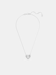 Swarovski Silver Tone Baguette Heart-Shaped Pendant Necklace - Image 3 of 8
