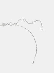 Swarovski Silver Tone Baguette Heart-Shaped Pendant Necklace - Image 4 of 8