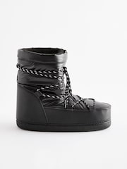 Black Fashion Padded Boots - Image 2 of 5