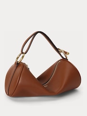 Lauren Ralph Lauren Brown Blake Barrel Leather Shoulder Bag - Image 2 of 4