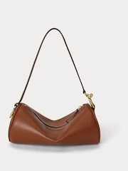 Lauren Ralph Lauren Brown Blake Barrel Leather Shoulder Bag - Image 3 of 4