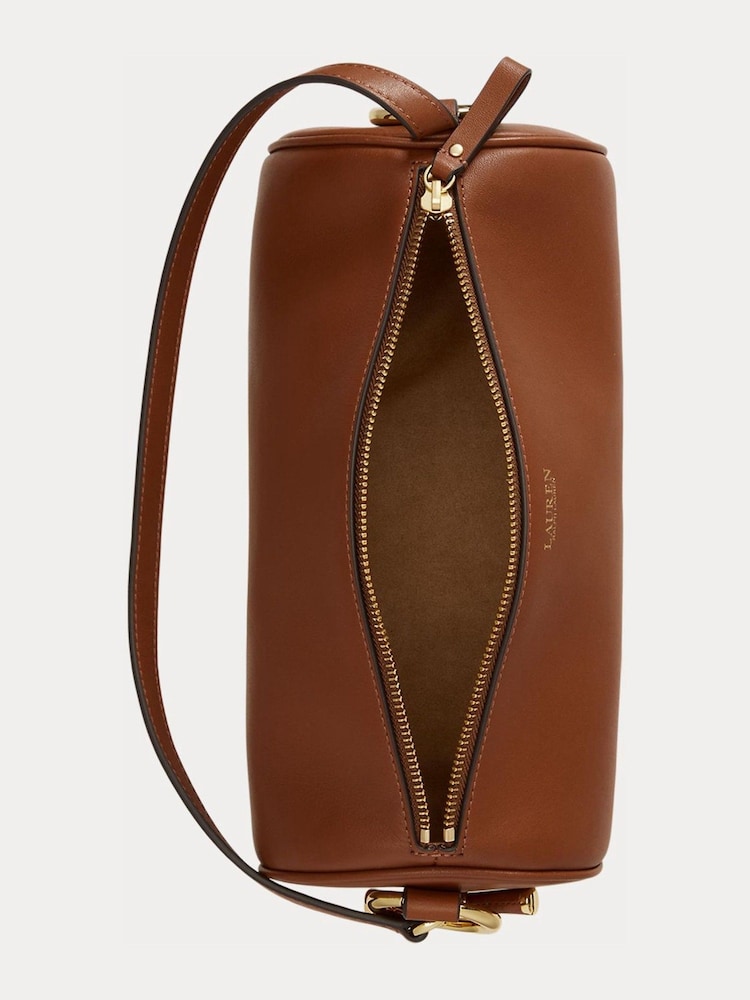 Lauren Ralph Lauren Brown Blake Barrel Leather Shoulder Bag - Image 4 of 4 Lauren Ralph Lauren Brown Blake Barrel Leather Shoulder Bag - Image 4 of 4