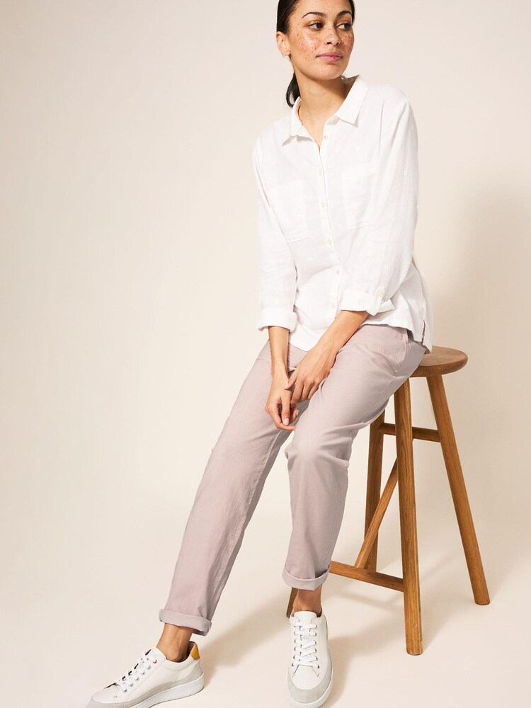 White Stuff Pink Twister Tea Dye Chinos - Image 3 of 4