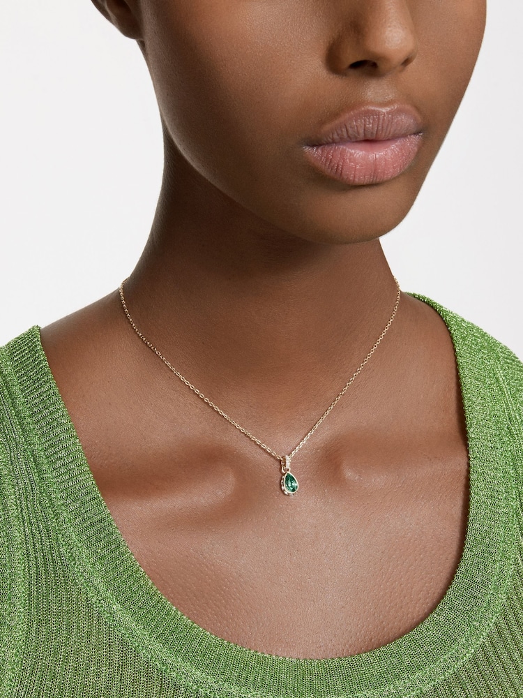 Swarovski Gold Stilla Crystal Pear-Cut Pendant Necklace - Image 5 of 5
