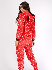 Character Red Disney Minnie Mouse All One Pyjama With 3D Bow - Image 2 of 3