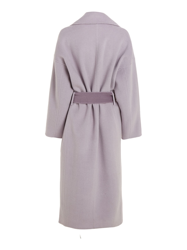 Calvin Klein Purple Reversible Wrap Coat - Image 1 of 6