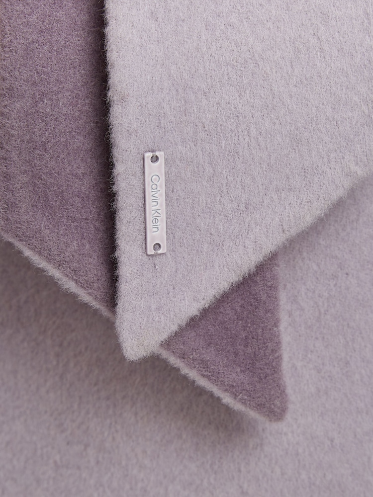 Calvin Klein Purple Reversible Wrap Coat - Image 2 of 6