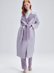Calvin Klein Purple Reversible Wrap Coat - Image 3 of 6