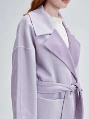 Calvin Klein Purple Reversible Wrap Coat - Image 4 of 6