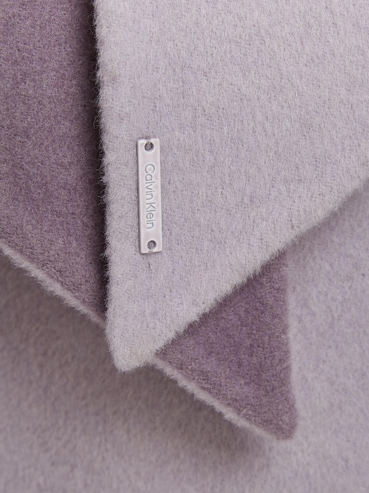 Calvin Klein Purple Reversible Wrap Coat - Image 6 of 6