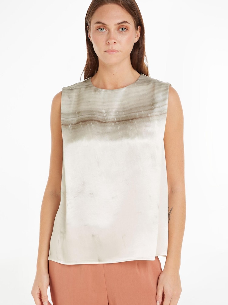 Calvin Klein Grey Print Tank Top - Image 1 of 6