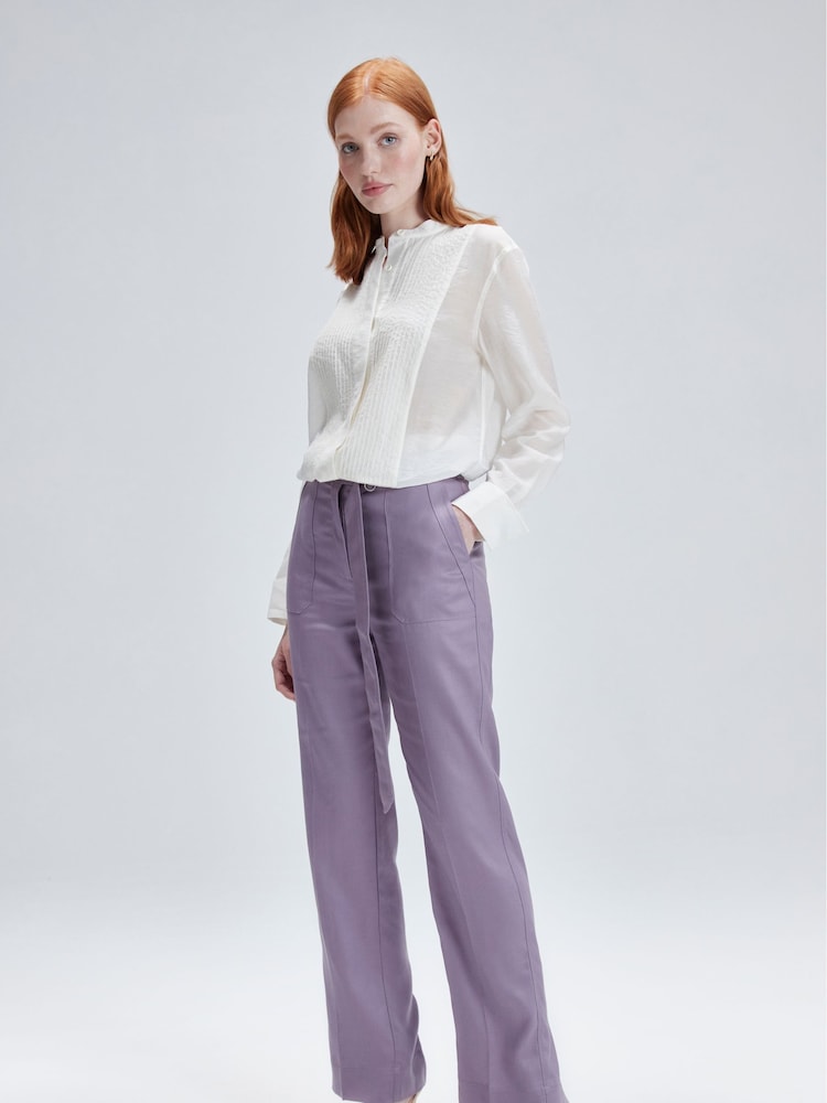 Calvin Klein Slim Purple Straight Trousers - Image 1 of 6