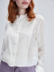 Calvin Klein Pleat White Shirt - Image 4 of 4