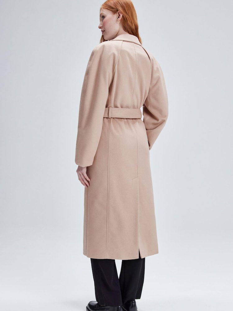 Calvin Klein Wool Wrap Natural Coat - Image 2 of 6