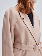 Calvin Klein Wool Wrap Natural Coat - Image 4 of 6