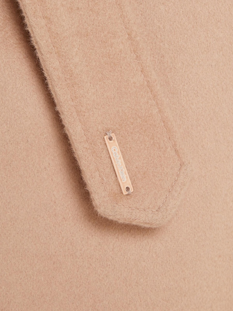 Calvin Klein Wool Wrap Natural Coat - Image 6 of 6