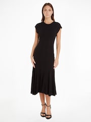 Calvin Klein Fit & Flare Black Dress - Image 1 of 6