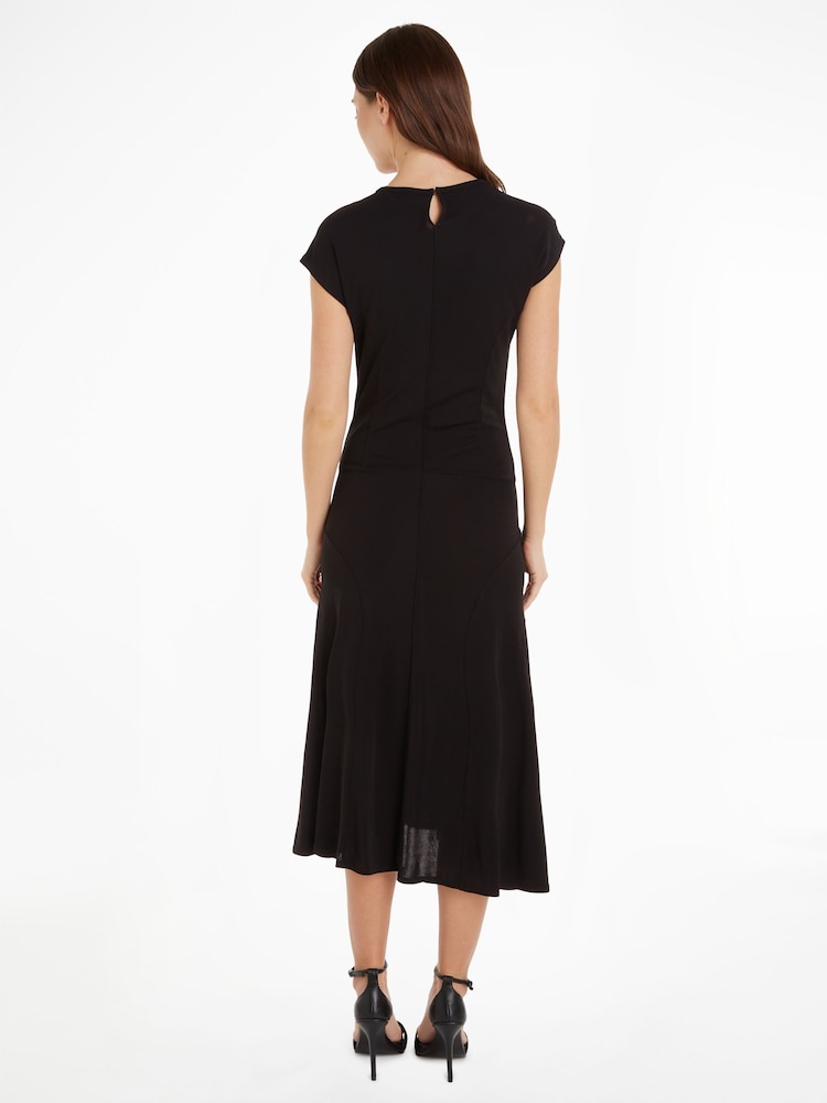 Calvin Klein Fit & Flare Black Dress - Image 2 of 6