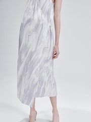 Calvin Klein Grey Shine Slip Dress - Image 6 of 6