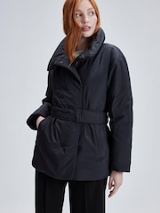 Calvin Klein Crinkle Wrap Black Jacket - Image 1 of 6
