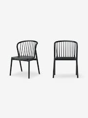 MADE.COM Set of 2 Black Tacoma Dining Chairs - Image 2 of 4
