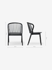 MADE.COM Set of 2 Black Tacoma Dining Chairs - Image 4 of 4