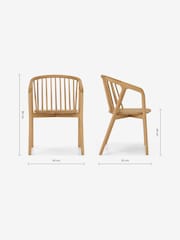 MADE.COM Oak Tacoma Carver Dining Chair - Image 3 of 3