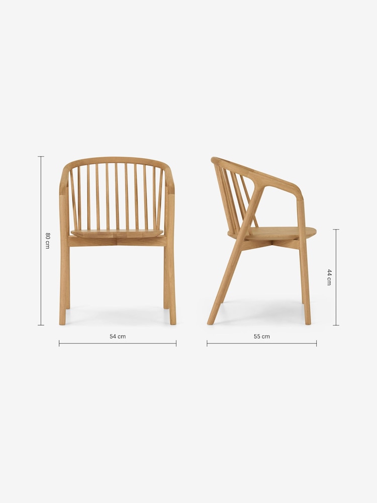 MADE.COM Oak Tacoma Carver Dining Chair - Image 3 of 3
