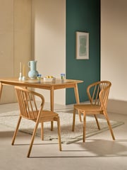 MADE.COM Set of 2 Oak Tacoma Dining Chairs - Image 1 of 7