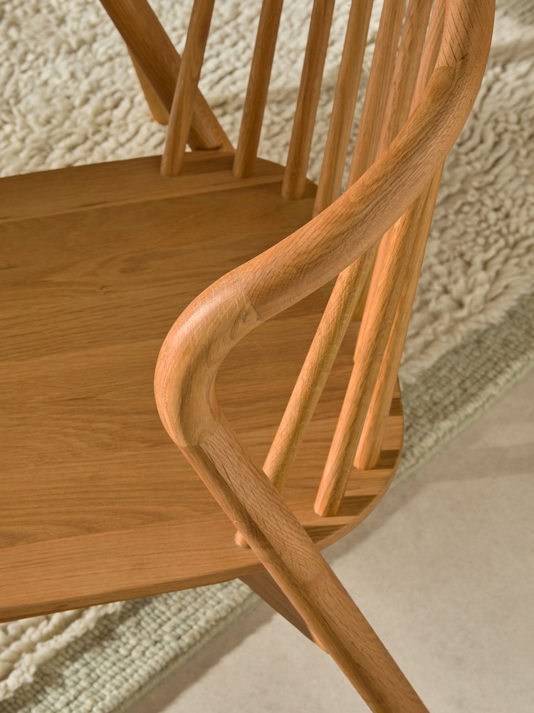 MADE.COM Set of 2 Oak Tacoma Dining Chairs - Image 2 of 7