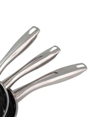 Salter Timeless Stainless Steel 3 Piece Saucepan Set - Image 2 of 4