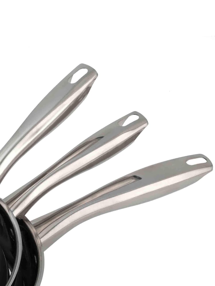 Salter Timeless Stainless Steel 3 Piece Saucepan Set - Image 2 of 4