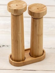 Salter Bamboo Viscose Salt & Pepper Mill Set & Stand - Image 1 of 4