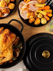Russell Hobbs Black Cast Iron 30cm Shallow Casserole Dish - Image 2 of 4