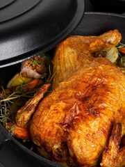 Russell Hobbs Black Cast Iron 30cm Shallow Casserole Dish - Image 3 of 4