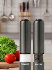 Salter Silver Rechargeable Salt And Pepper Mills With USB - Image 1 of 4
