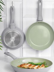 Salter Green Earth 3 Piece Frying Pan Set 20, 24 & 28cm - Image 1 of 4
