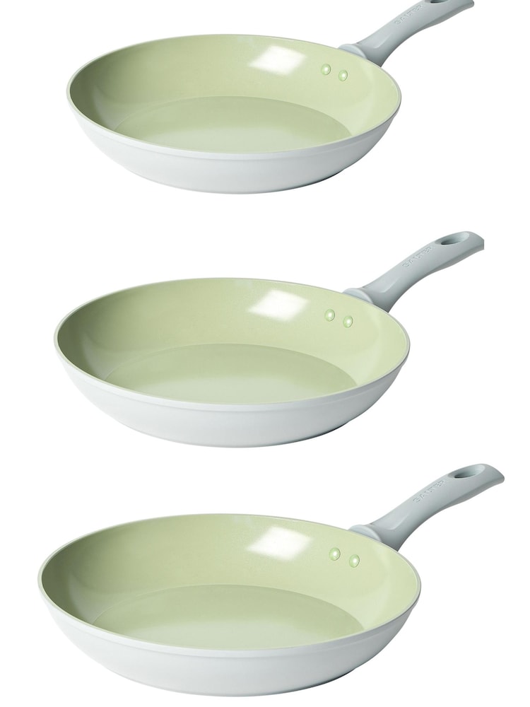 Salter Green Earth 3 Piece Frying Pan Set 20, 24 & 28cm - Image 2 of 4