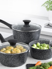 Salter Megastone Forged Aluminium 3 Piece Saucepan Set - Image 1 of 4