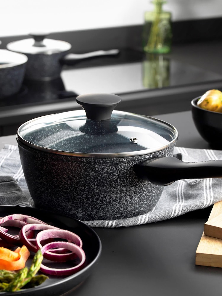 Salter Megastone Forged Aluminium 3 Piece Saucepan Set - Image 4 of 4 Salter Megastone Forged Aluminium 3 Piece Saucepan Set - Image 4 of 4