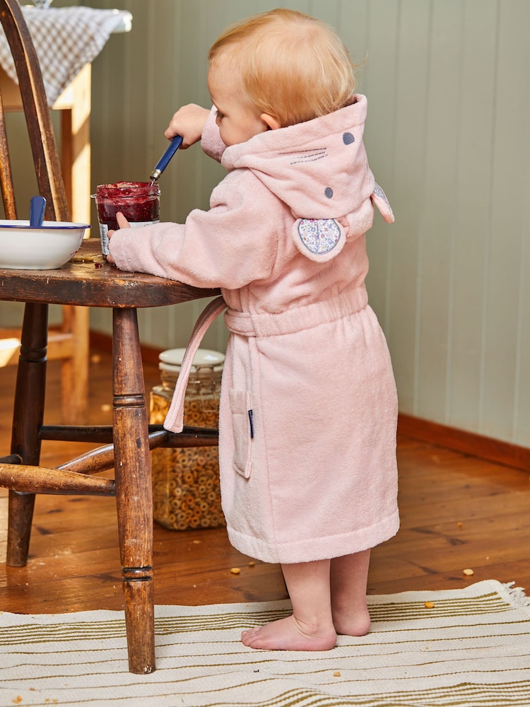 JoJo Maman Bébé Pink Personalised Mouse Dressing Gown - Image 6 of 6