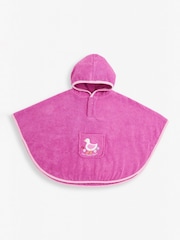 JoJo Maman Bébé Pink Personalised Towelling Poncho - Image 2 of 3