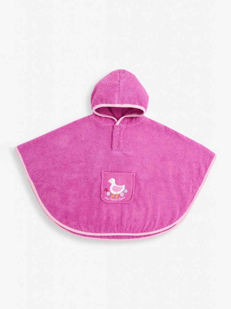 JoJo Maman Bébé Pink Personalised Towelling Poncho - Image 2 of 3
