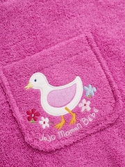 JoJo Maman Bébé Pink Personalised Towelling Poncho - Image 3 of 3