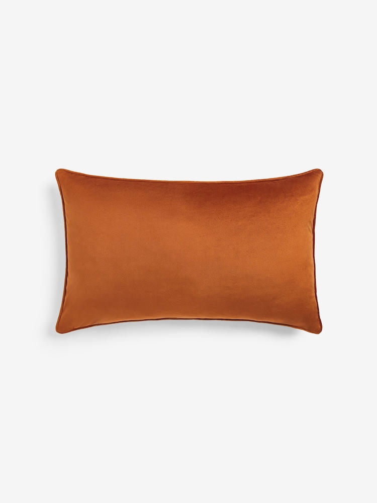 Light Orange 40 x 59cm Matte Velvet Cushion - Image 2 of 5