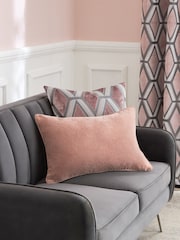 Blush Pink 40 x 59cm Soft Velour Cushion - Image 1 of 5