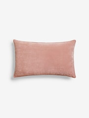 Blush Pink 40 x 59cm Soft Velour Cushion - Image 2 of 5